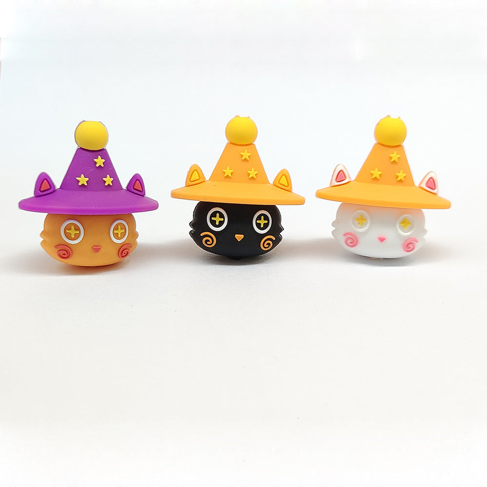 Wholesale 20pcs/pack 3D silicone beads cartoon three-dimensional food grade silicone beads